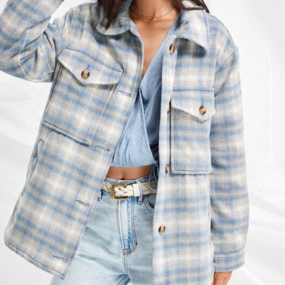American Eagle Plaid Shacket BNWOT